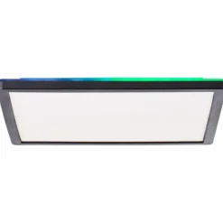 Plafonnier Brilliant Saltery LED Blanc, 1 lumière, Télécommandes, Changeur de couleurs