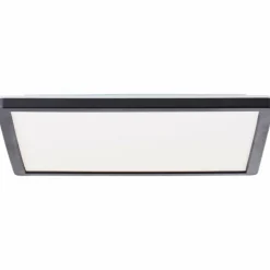 Plafonnier Brilliant Saltery LED Blanc, 1 lumière, Télécommandes, Changeur de couleurs