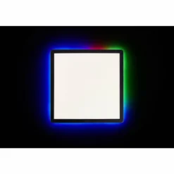 Plafonnier Brilliant Saltery LED Blanc, 1 lumière, Télécommandes, Changeur de couleurs