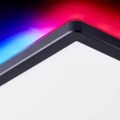 Plafonnier Brilliant Saltery LED Blanc, 1 lumière, Télécommandes, Changeur de couleurs