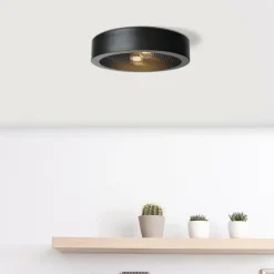 Plafonnier Brilliant Sandros Noir, 2 lumières