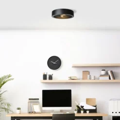 Plafonnier Brilliant Sandros Noir, 2 lumières