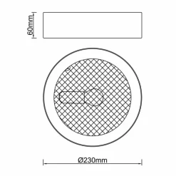 Plafonnier Brilliant Sandros Noir, 1 lumière