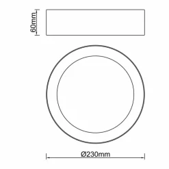Plafonnier Brilliant Sandros Noir, 1 lumière