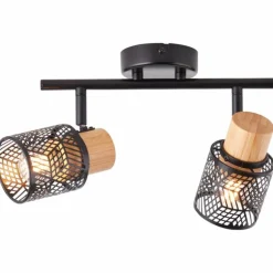 Plafonnier Brilliant Santy Noir, 2 lumières