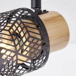 Plafonnier Brilliant Santy Noir, 4 lumières