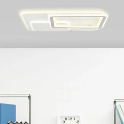 Plafonnier Brilliant Savare LED Gris, Blanc, 1 lumière, Télécommandes