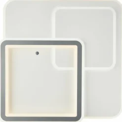 Plafonnier Brilliant Savare LED Gris, Blanc, 1 lumière, Télécommandes