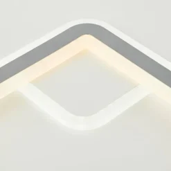 Plafonnier Brilliant Savare LED Gris, Blanc, 1 lumière, Télécommandes