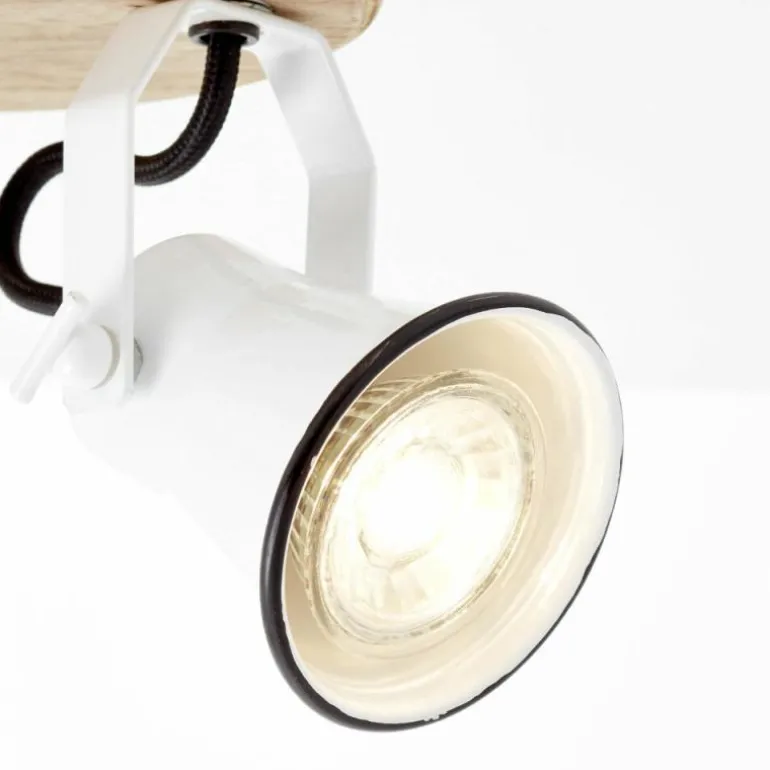 Plafonnier Brilliant Seed Bois clair, Blanc, 3 lumières