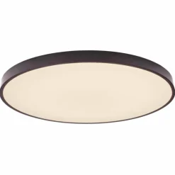 Plafonnier Brilliant Slimline Noir, Blanc, 1 lumière, Télécommandes, Changeur de couleurs