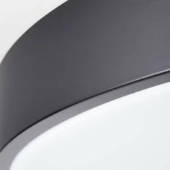 Plafonnier Brilliant Slimline LED Noir, 1 lumière, Télécommandes