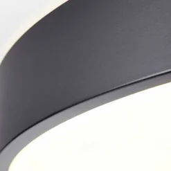 Plafonnier Brilliant Slimline LED Noir, 1 lumière, Télécommandes