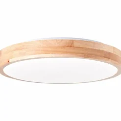 Plafonnier Brilliant Slimline LED Bois clair, Blanc, 1 lumière
