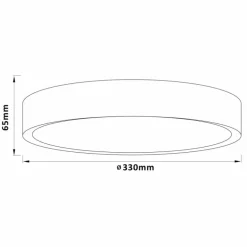 Plafonnier Brilliant Slimline LED Blanc, 1 lumière