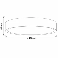 Plafonnier Brilliant Slimline LED Blanc, 1 lumière, Télécommandes