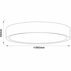 Plafonnier Brilliant Slimline LED Blanc, 1 lumière