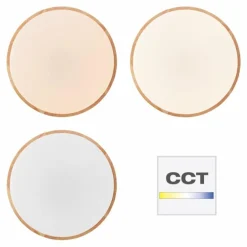 Plafonnier Brilliant Slimline LED Blanc, 1 lumière, Télécommandes