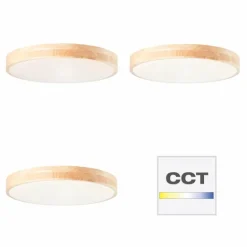 Plafonnier Brilliant Slimline LED Blanc, 1 lumière, Télécommandes