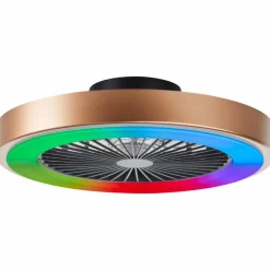 Plafonnier Brilliant Slimline LED Noir, 1 lumière, Télécommandes