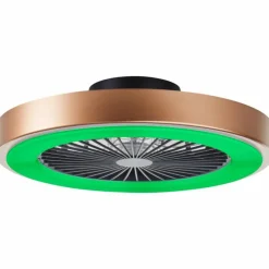 Plafonnier Brilliant Slimline LED Noir, 1 lumière, Télécommandes