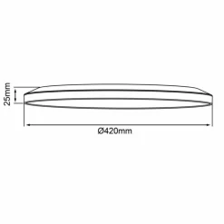 Plafonnier Brilliant Sorell LED Noir, 1 lumière, Télécommandes