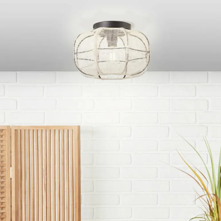 Plafonnier Brilliant Tannah Noir, 1 lumière