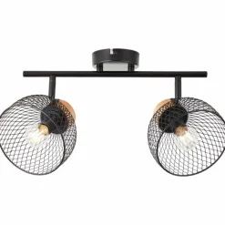 Plafonnier Brilliant Thuy Noir, 2 lumières
