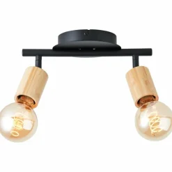 Plafonnier Brilliant Tiffany Écru, Noir, 2 lumières