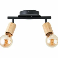 Plafonnier Brilliant Tiffany Écru, Noir, 2 lumières