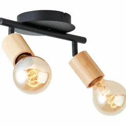 Plafonnier Brilliant Tiffany Écru, Noir, 2 lumières