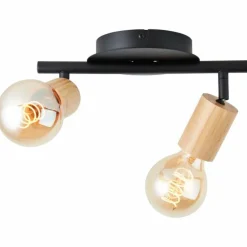 Plafonnier Brilliant Tiffany Écru, Noir, 2 lumières