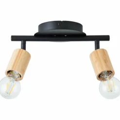 Plafonnier Brilliant Tiffany Écru, Noir, 2 lumières