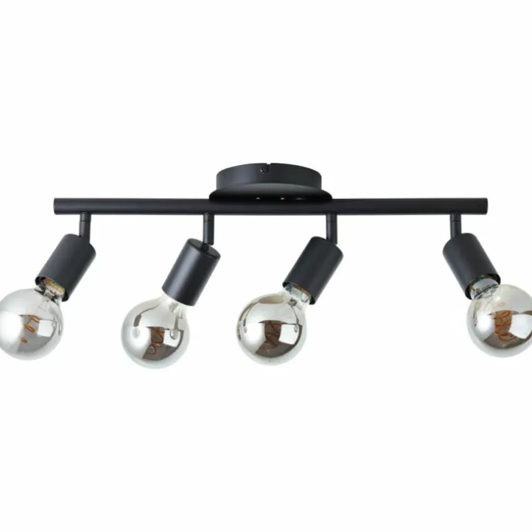 Plafonnier Brilliant Tiffany Noir, 4 lumières