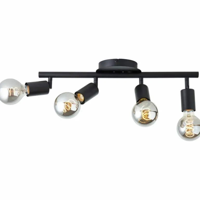 Plafonnier Brilliant Tiffany Noir, 4 lumières