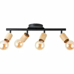 Plafonnier Brilliant Tiffany Écru, Noir, 4 lumières