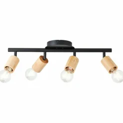 Plafonnier Brilliant Tiffany Écru, Noir, 4 lumières