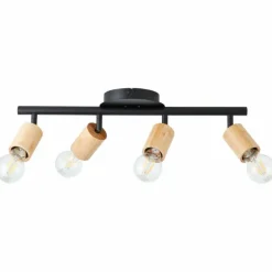 Plafonnier Brilliant Tiffany Écru, Noir, 4 lumières