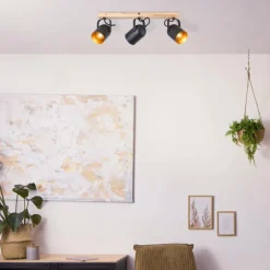 Plafonnier Brilliant Tronte Écru, 3 lumières