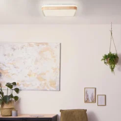 Plafonnier Brilliant Tumeo LED Brun, Blanc, 1 lumière