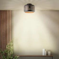 Plafonnier Brilliant Tyas Noir, 1 lumière