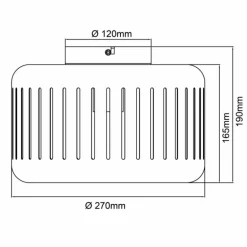 Plafonnier Brilliant Tyas Noir, 1 lumière