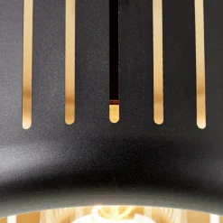 Plafonnier Brilliant Tyas Noir, 1 lumière