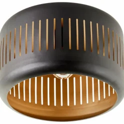 Plafonnier Brilliant Tyas Noir, 1 lumière