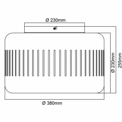 Plafonnier Brilliant Tyas Noir, 1 lumière