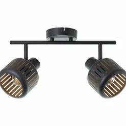 Plafonnier Brilliant Tyas Noir, 2 lumières