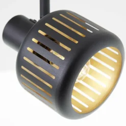 Plafonnier Brilliant Tyas Noir, 3 lumières