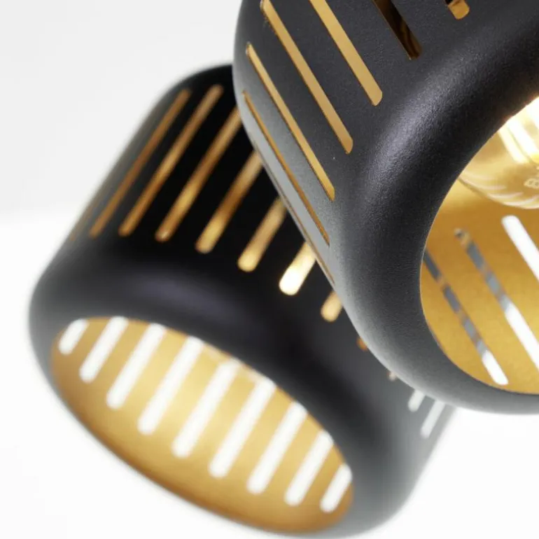 Plafonnier Brilliant Tyas Noir, 3 lumières