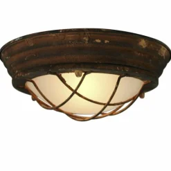 Plafonnier Brilliant Typhoon Rouille, Noir, 1 lumière