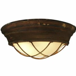 Plafonnier Brilliant Typhoon Rouille, Noir, 2 lumières